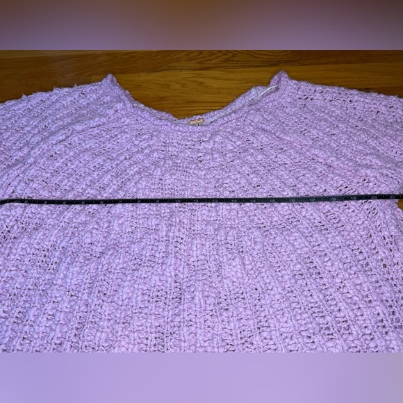 Free People Chunky Knit Cropped Sweater Lavender Purple Size S New Without tags - Picture 2 of 9